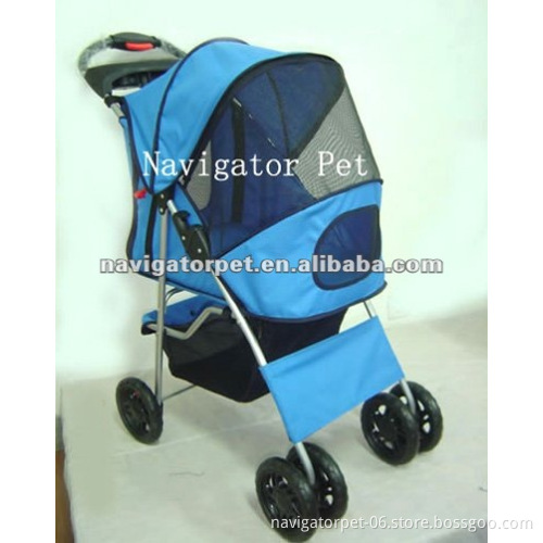 Dog Soft Stroller with large storage basket